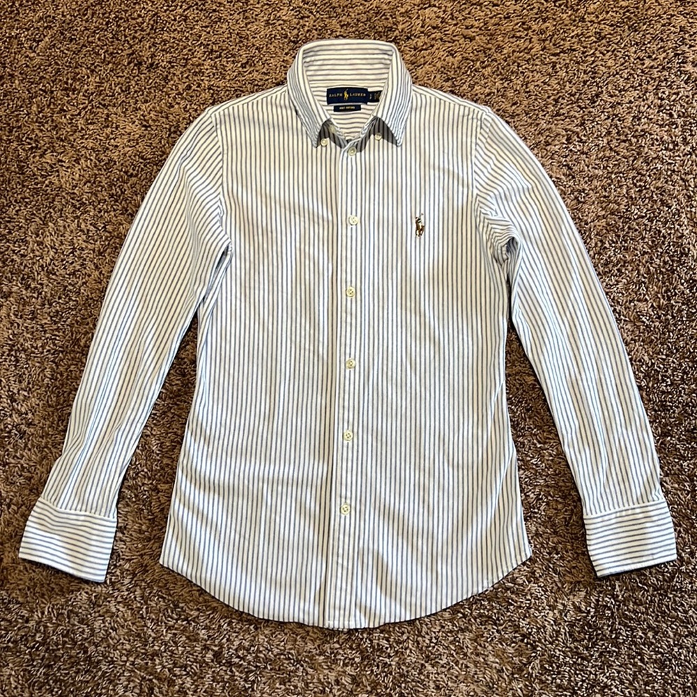 Ralph Lauren Women’s Striped Knit Oxford, size Small petite